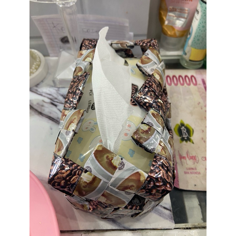 tempat tissue dari bungkus kopi | Kerajinan tangan handicraft