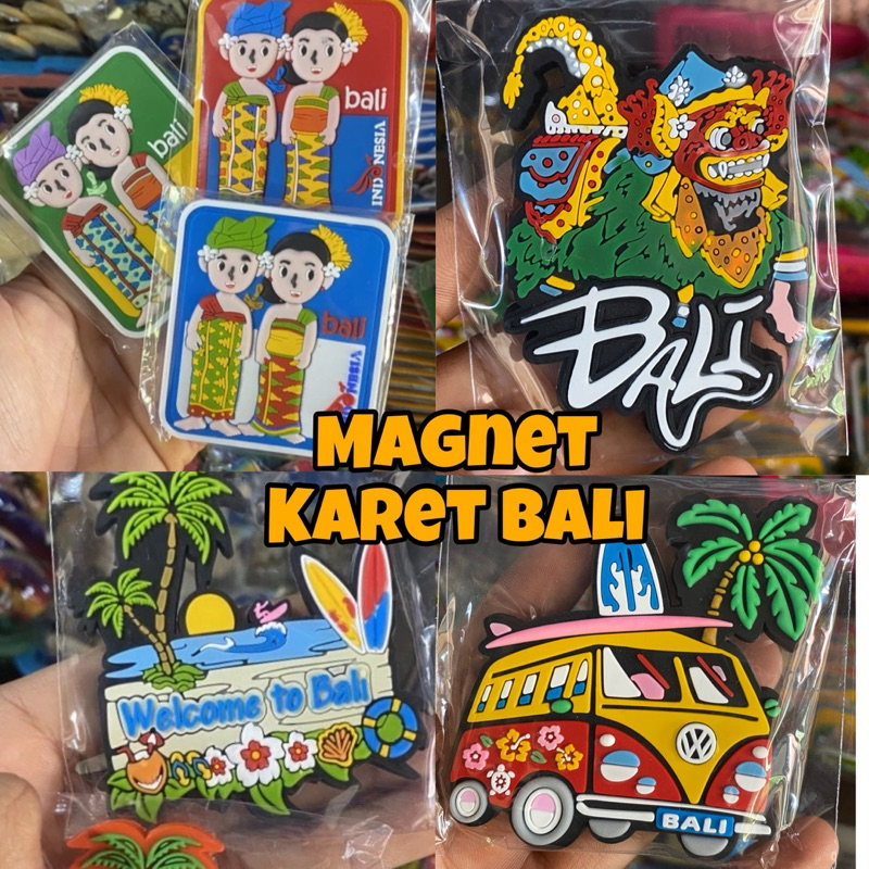 Magnet Karet Tradisi Bali - Magnet Karet Barong Bali - Magnet Pulau Bali - Magnet Kulkas Bali - Magn