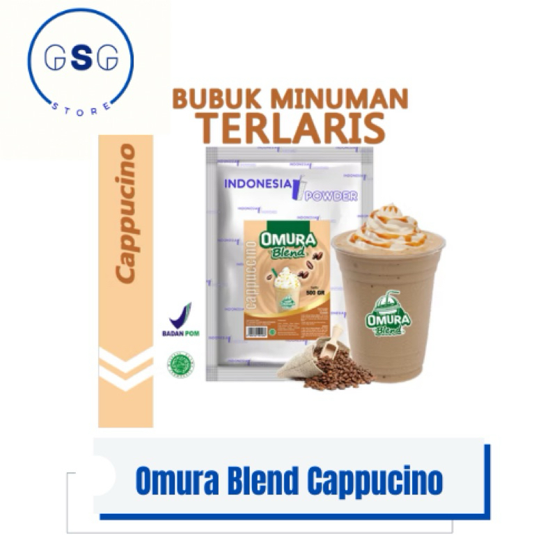 

OMURA BLEND RASA CAPPUCINO 500GR / BUBUK MINUMAN / POWDER MINUMAN / BUBUK MINUMAN BOBA / BUBUK MINUMAN TERLARIS