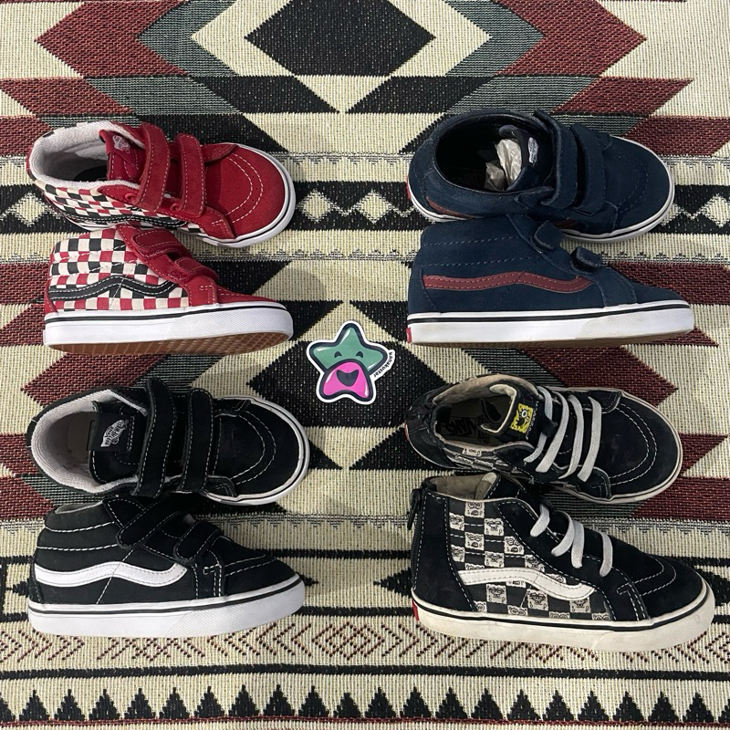 Sepatu Vans Oldskool Sk8 Hi Slip on Preloved/Second Kids/Toddler/Anak Original
