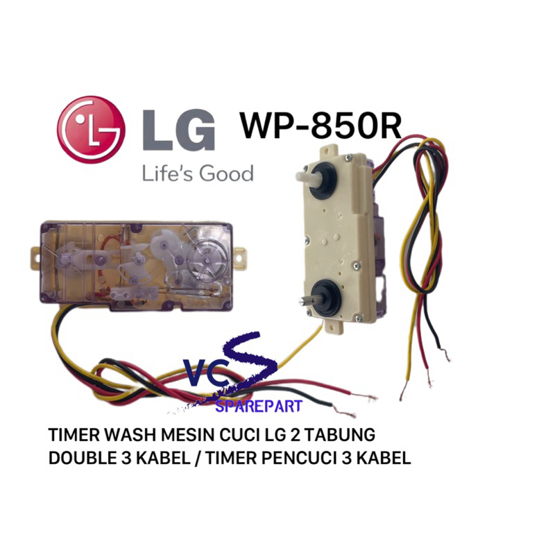 [ LG WP850R ]Timer Wash Mesin Cuci  LG 2 Tabung WP850R - 3 Kabel