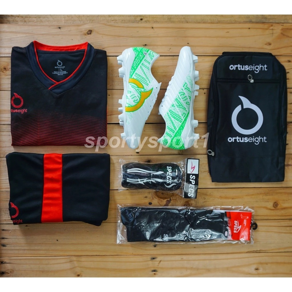 PERLENGKPAN OLAHRAGA PAKET KOMPLIT JERSEY Tas Kaos Kaki & Deker SEPATU BOLA Ortus Ortuseigh Catalyst