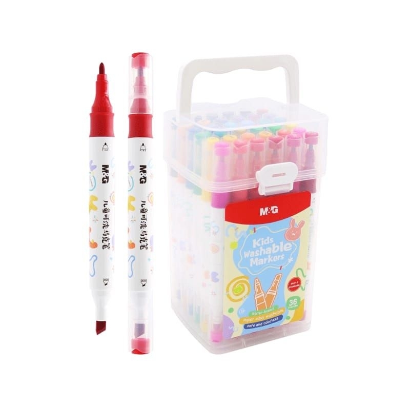 

SPIDOL WARNA ANAK 36 COLOR M&G EASY WASHABLE MARKER PEN 36 WARNA BISA DICUCI APMT3413 / SPIDOL ANAK BISA DI CUCI