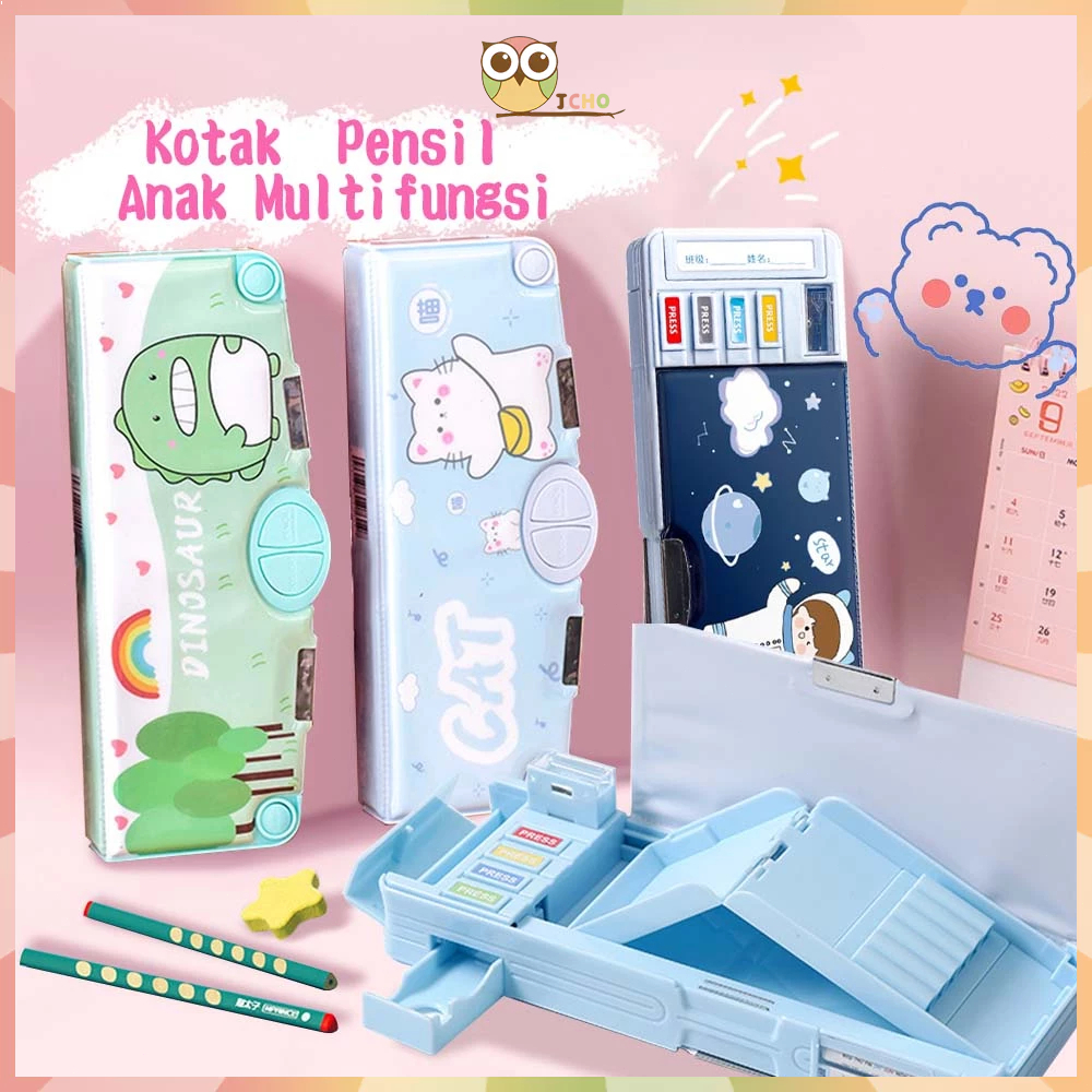 

Tempat Pensil Multifungsi Kotak Pensil Anak Lengkap Peruncing Gunting Isolasi Penghapus Penggaris Alat Tulis