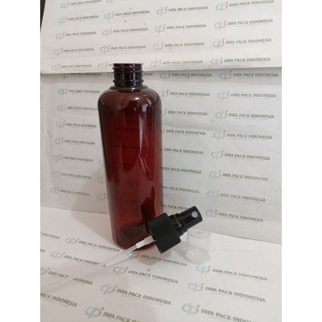Botol PET Coklat Kemasan 250ml Spray Hitam