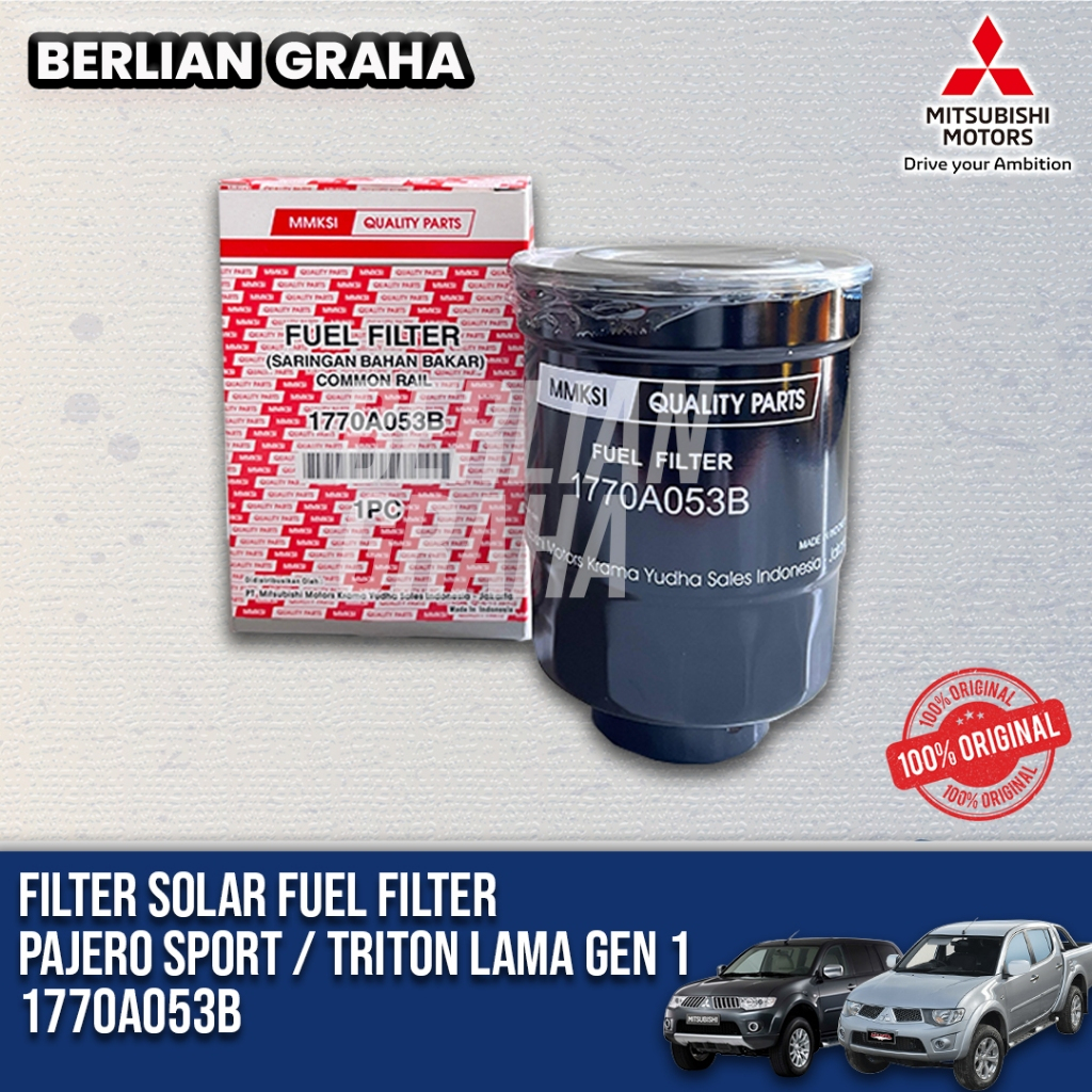 Filter Solar Fuel Filter Pajero Sport / Triton Lama Gen 1 (2006-2011) Original Mitsubishi | 1770A053