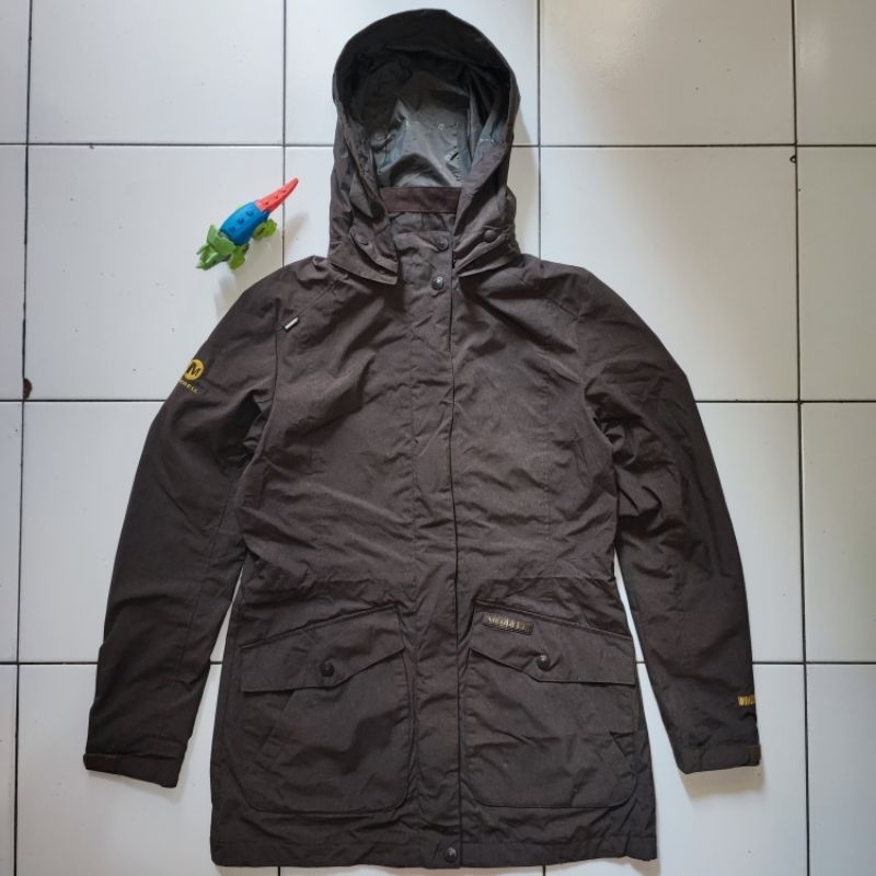 Jaket Outdoor Parka Perempuan MERRELL Size S Original 100% Second Preloved Branded Gunung Hiking Cam