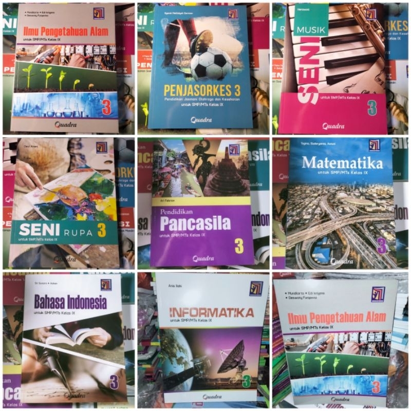 Buku Paket Lengkap Quadra SMP Kelas 9 / IX Kurikulum Merdeka
