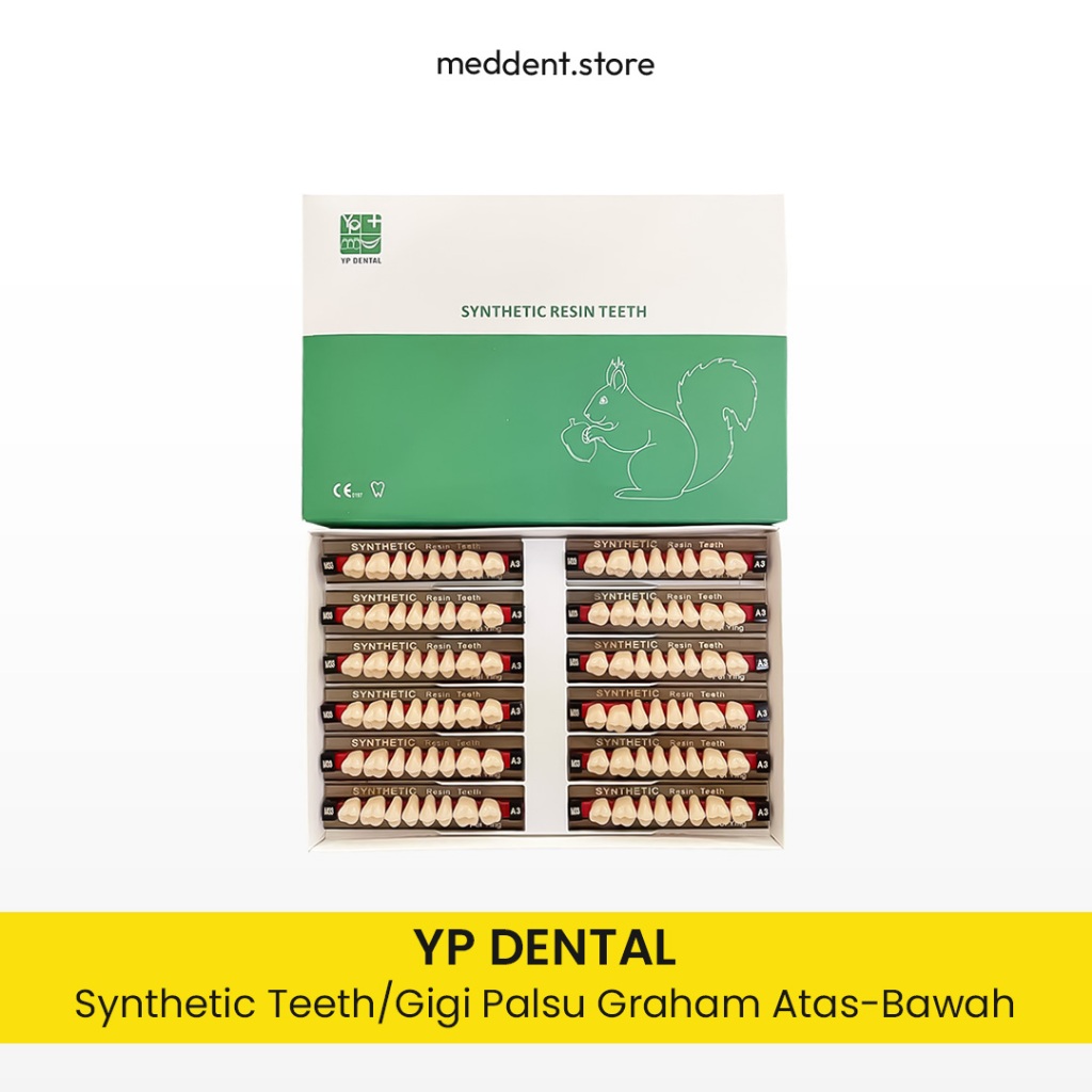Meddent - YP Dental Gigi Sintetis Gigi Palsu Graham Atas 1 Box
