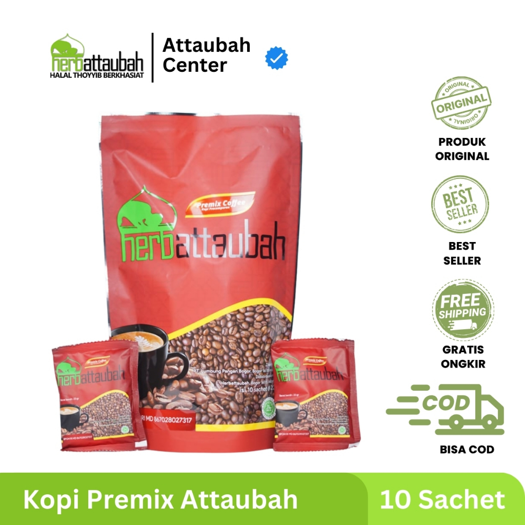 

Kopi Premix Attaubah Isi 10 Sachet / Kopi Sehat Sinergi Premix