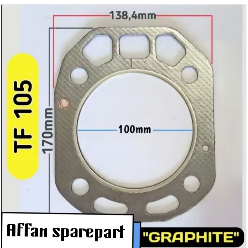 PACKING HEAD YANMAR TF 105 / TF 115 PACKING SILINDER HEAD YANMAR TF 115 / TF 105 MESIN ( 10,5 PK )