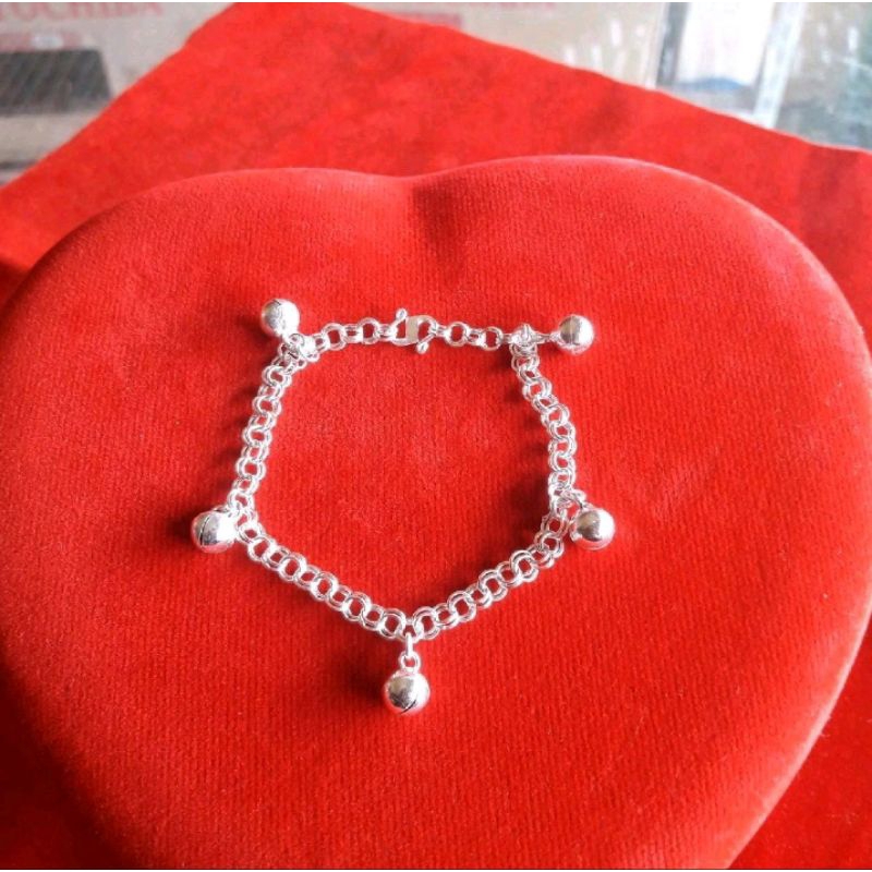 Gelang Kaki Anak Perak Asli