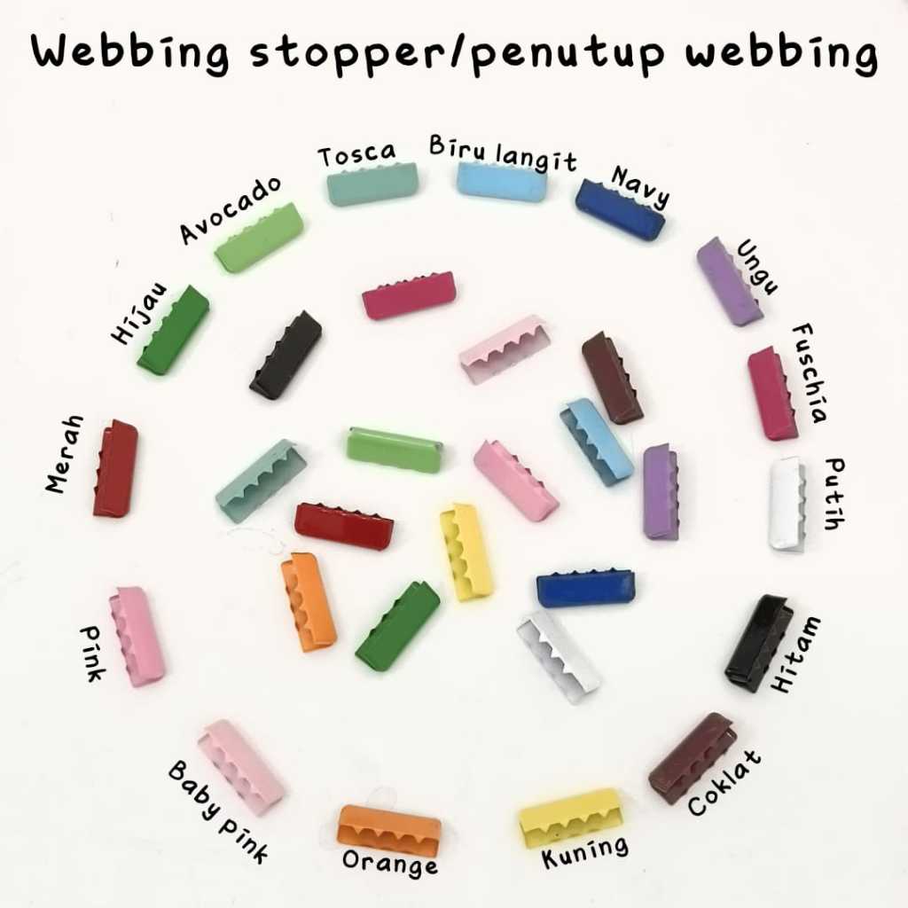 Webbing Stopper / Penutup Webbing 2,5cm, 3cm dan 3,2cm
