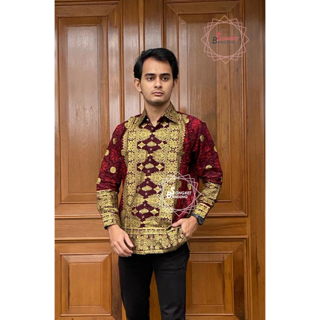 lok KEMEJA DIANDRA MOTIF SONGKET PALEMBANG FULL PURING UNTUK COUPLE SETELAN DIANDRA BATIK JUPRI BAJU