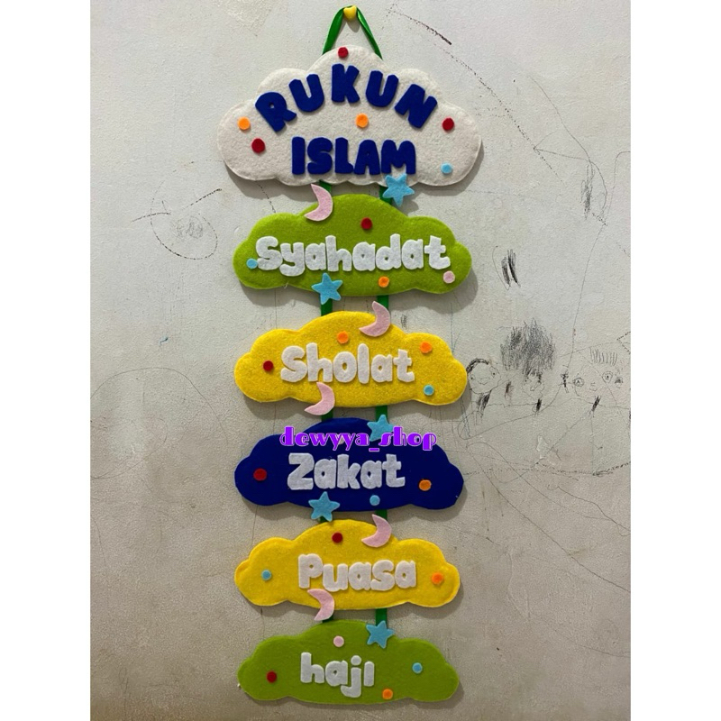 rukun Islam dari flanel