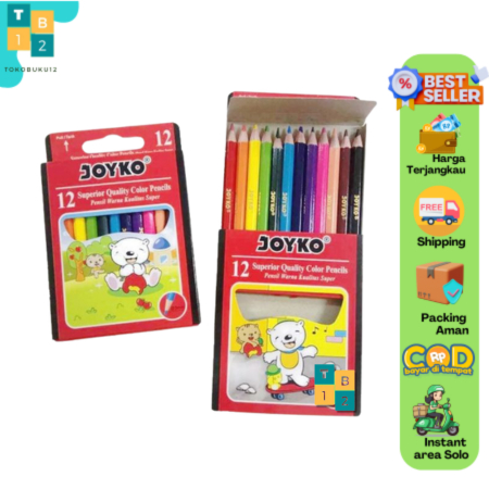 

Pensil Warna 12W Pendek - Pulas Joyko