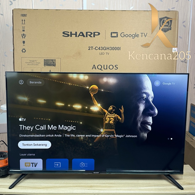Led TV Sharp 43 inch 43inch 43GH3000 2T-C43GH3000I 43GH Google Android 2K HDR Netflix Bluetooth
