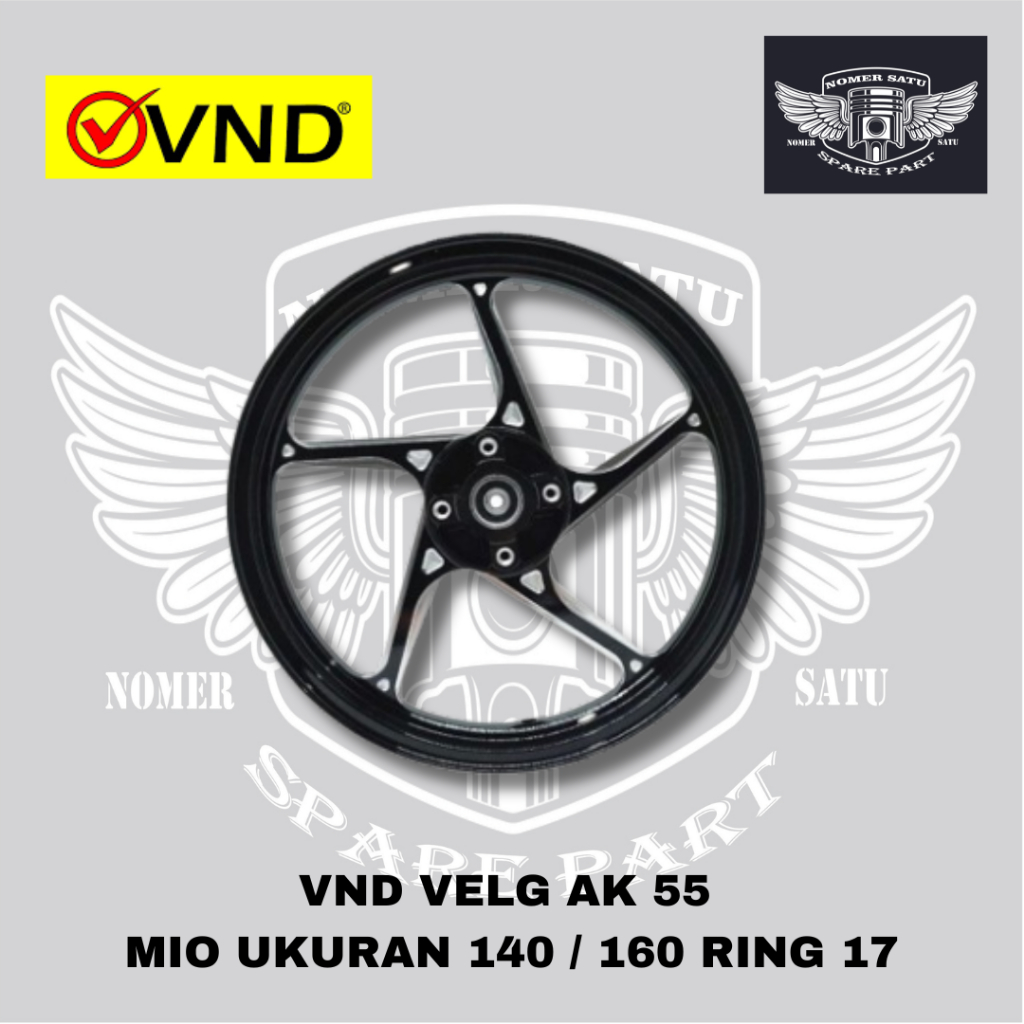 VND VELG ENKEI TIPE AK 55 MIO SPORTY MIO J FINO 115 UKURAN 140 160 RING 17 ORIGINAL VND RACING 100%