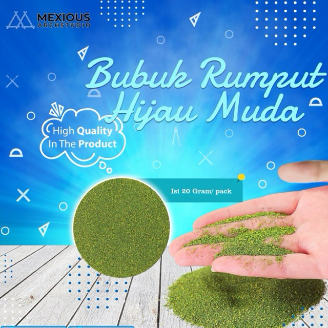 

Mexious Bubuk Rumput Hijau Muda Isi 20 Gram/ Pack