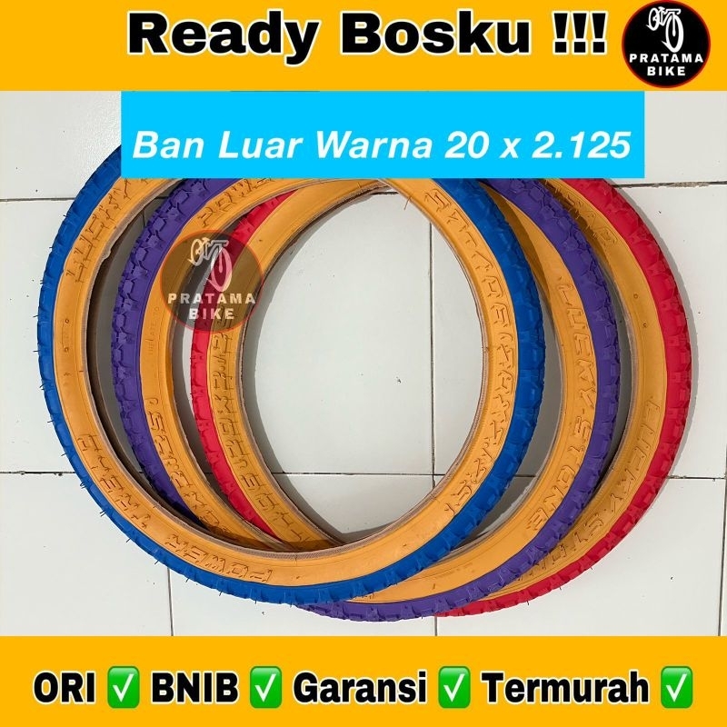 Ban Luar Sepeda BMX 20x2125 / 20x2.125 Lucky Stone Warna