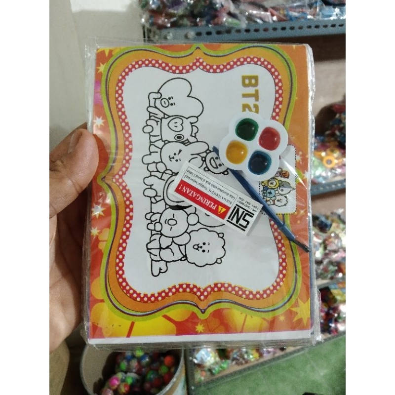 

mainan mewarnai cat air isi 20 pcs
