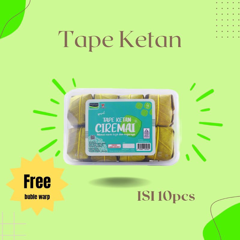 

TAPE Ketan Khas Kuningan Daun Jambu isi 10 PCS