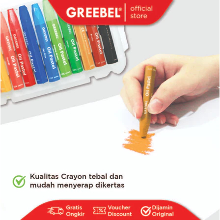 

GREEBEL 12C CRAYON/OIL PASTEL GREEBEL 12W (PCS)