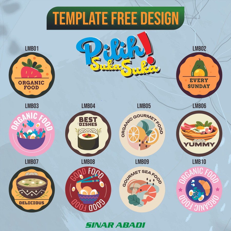 

CETAK STICKER LABEL KEMASAN MAKANAN BENTUK BULAT / CETAK STICKER KEMASAN TOPLES MAKANAN / CETAK STICKER KEMASAN POUCH PER PCS FREE DESIGN FREE CUTTING