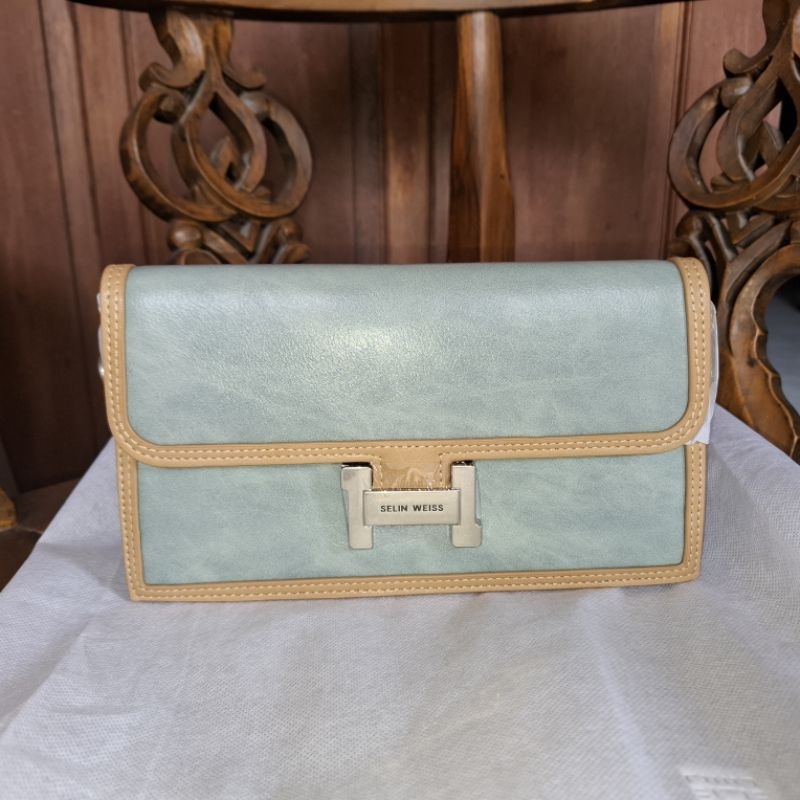 tas sling warna mint green blue brand#selin weiss