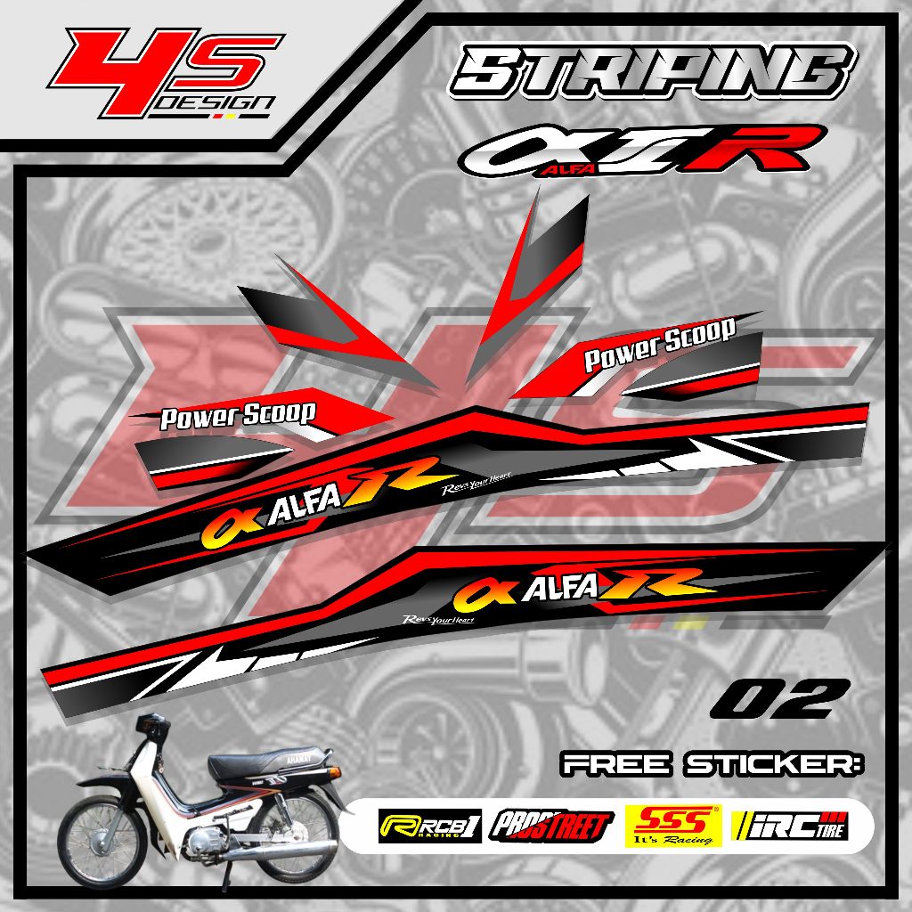 02 STICKER STRIPING YAMAHA ALFA - STICKER STRIPING YAMAHA ALFA