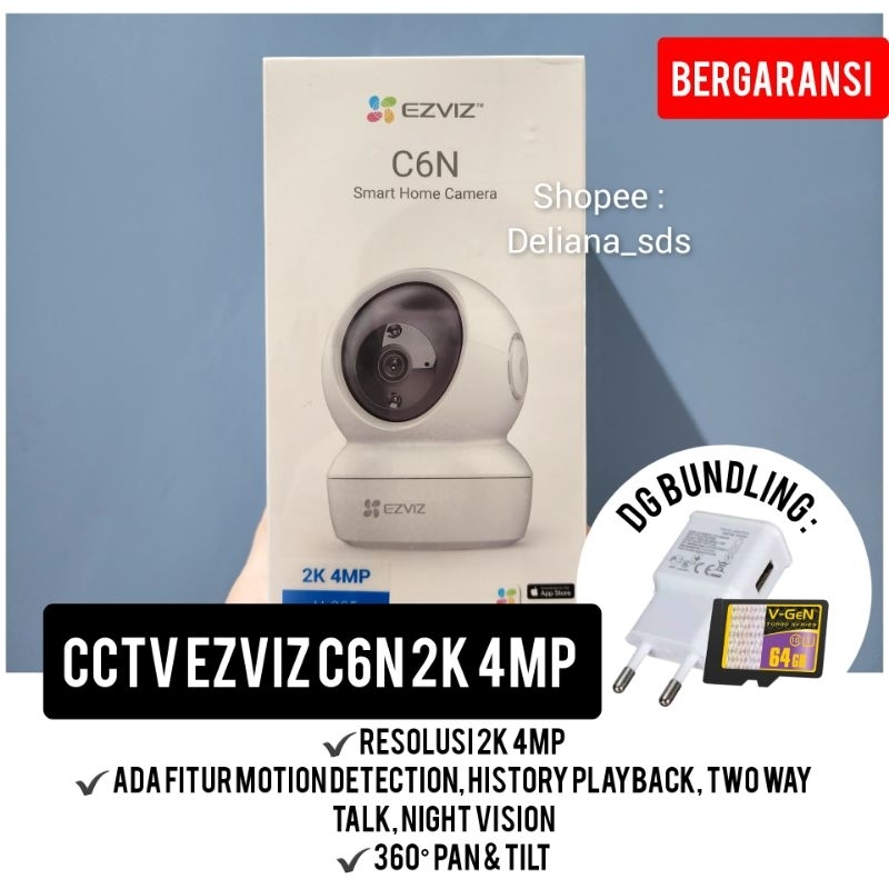 Cctv Portable Ezviz C6N 2K 4MP Garansi Resmi 1 Tahun Cctv Ezviz C6N 2K 4MP Cctv 2K Cctv Murah