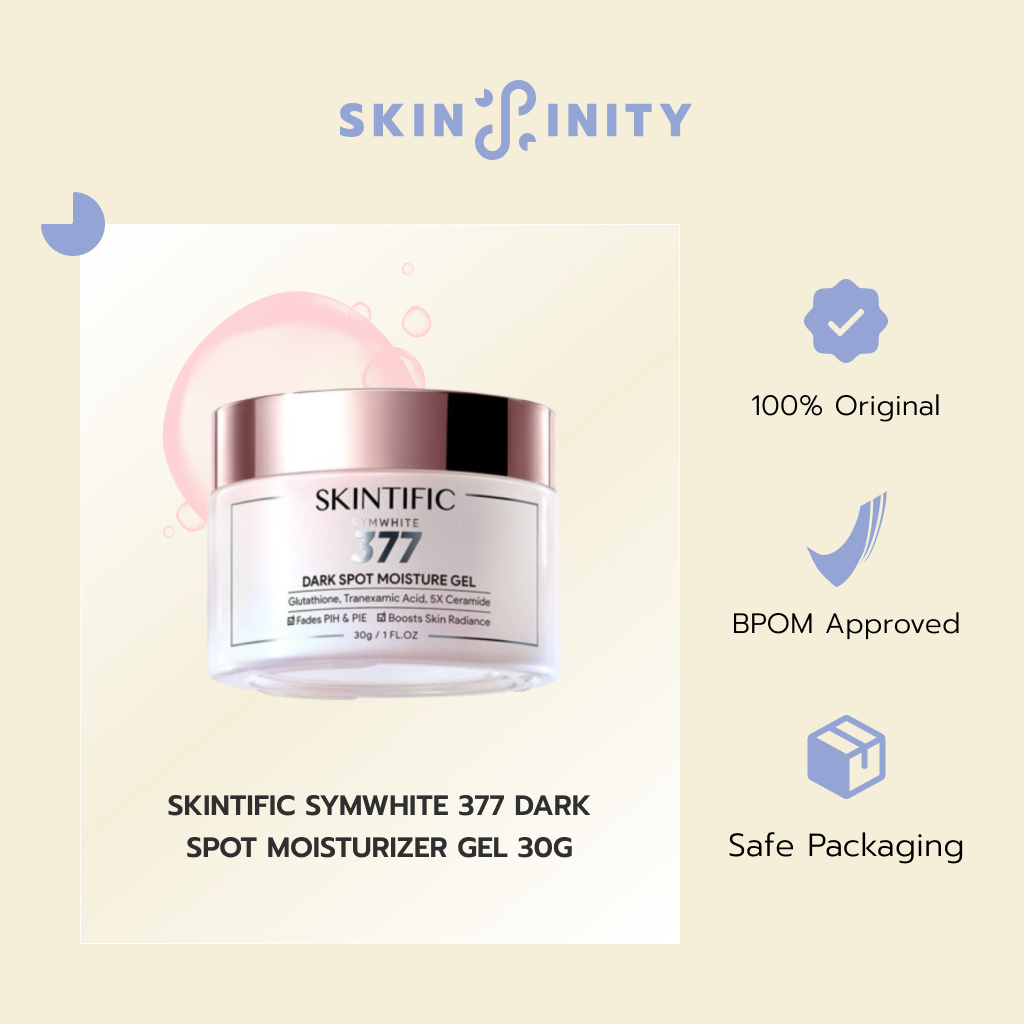 SKINTIFIC Symwhite 377 Dark Spot Moisturizer Gel 30g Cream Menyamarkan Flek Hitam untuk Mencerahkan 