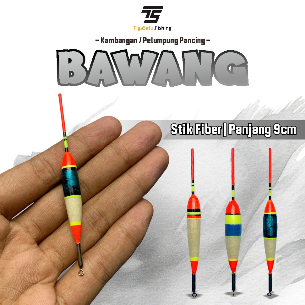 Pelampung Kambangan Pancing Bahan Bawang Stik Fiber 9cm
