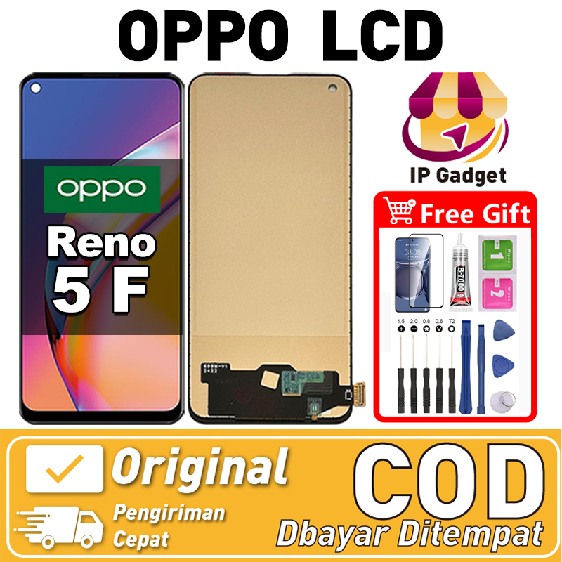 Original Lcd OPPO RENO 5F FULLSET GIFTS asli Layar hp touchscreen Sentuh Versi Tinggi COD