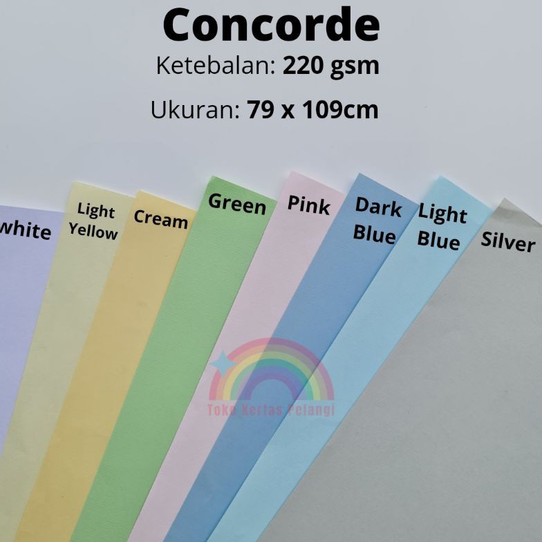 

KODE YZWZ Karton concorde 22 GSM isi per 5 pcs ukuran A1