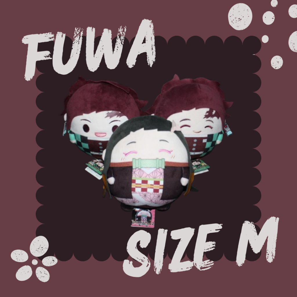 Boneka Plush Kimetsu No Yaiba - Demon Slayer - Fuwa Kororin size M - Tanjiro Kamado - Nezuko Kamado