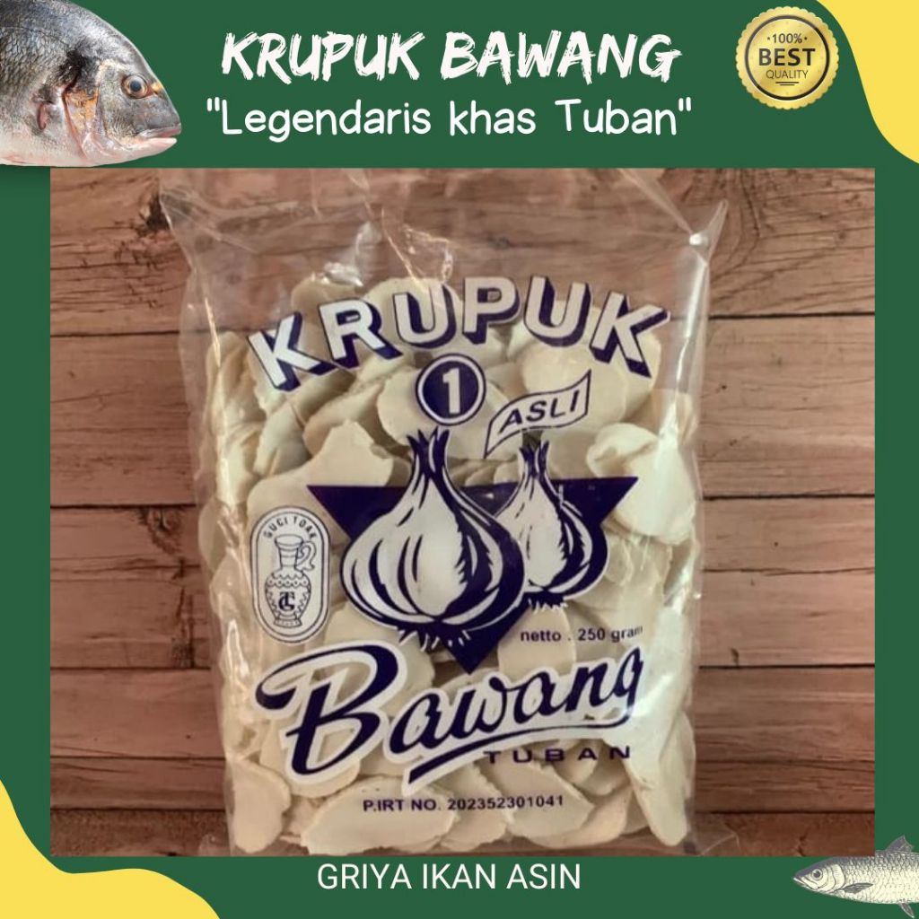 

Krupuk bawang/krupuk bawang guci toak khas Tuban 250gr