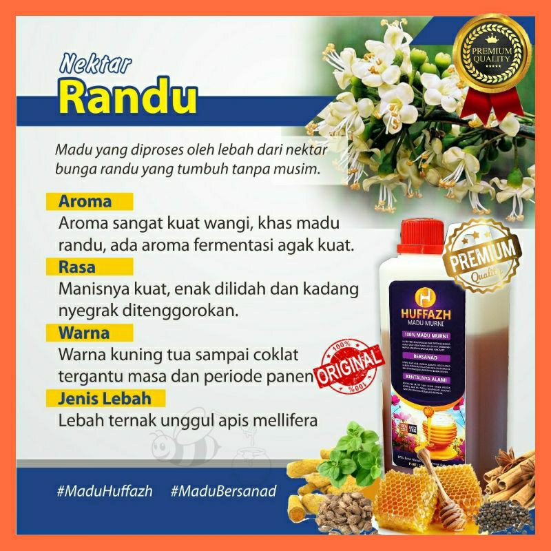 

Madu Randu Asli Murni Premium Original Huffaz Bersanad