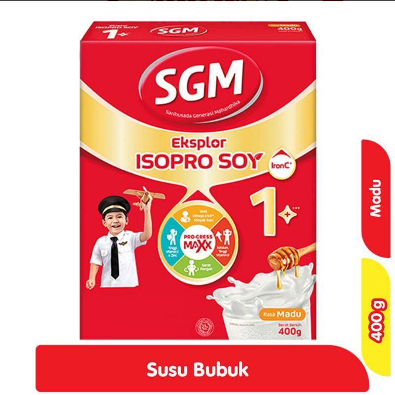 Sgm eksplor Isopro Soy 1+ 400 gram/ susu soya 400 gram
