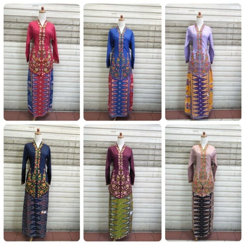 SETELAN KEBAYA ENCIM LENGAN PANJANG BETAWI BORDIR JUMBO // KEBAYA ENCIM MODERN // KEBAYA ENCIM KARTI