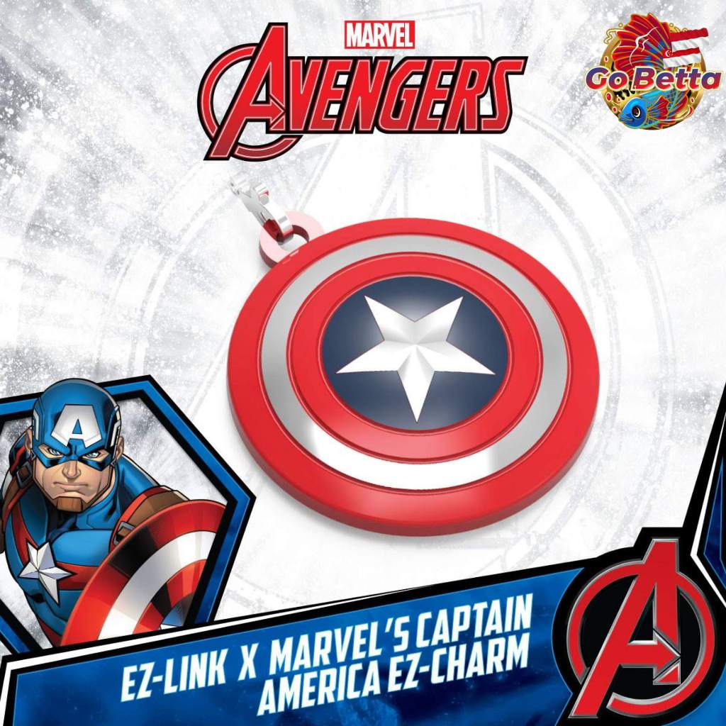 🇮🇩 Marvel Captain America SimplyGo EZ-Link Card MRT Bus Ez Link Cards Captain America SimplyGo Ezlin