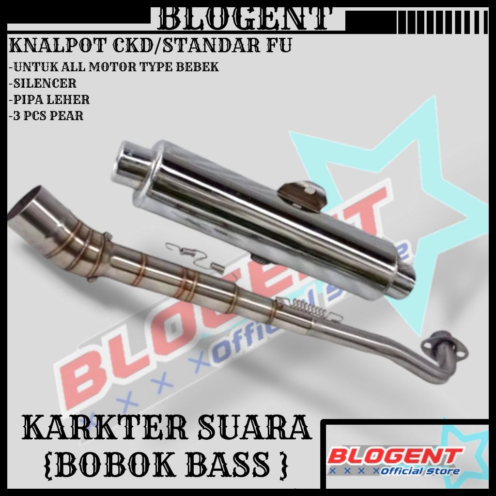 KNALPOT CKD STANDAR FU SUARA BOBOK JUPITER VEGA SUPRA REVO KARISMA KIRANA GREND BLADE DLL