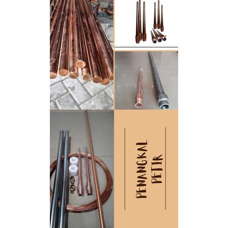 PENANGKAL PETIR (1 PAKET LENGKAP + KABEL GROUNDING 25 M)