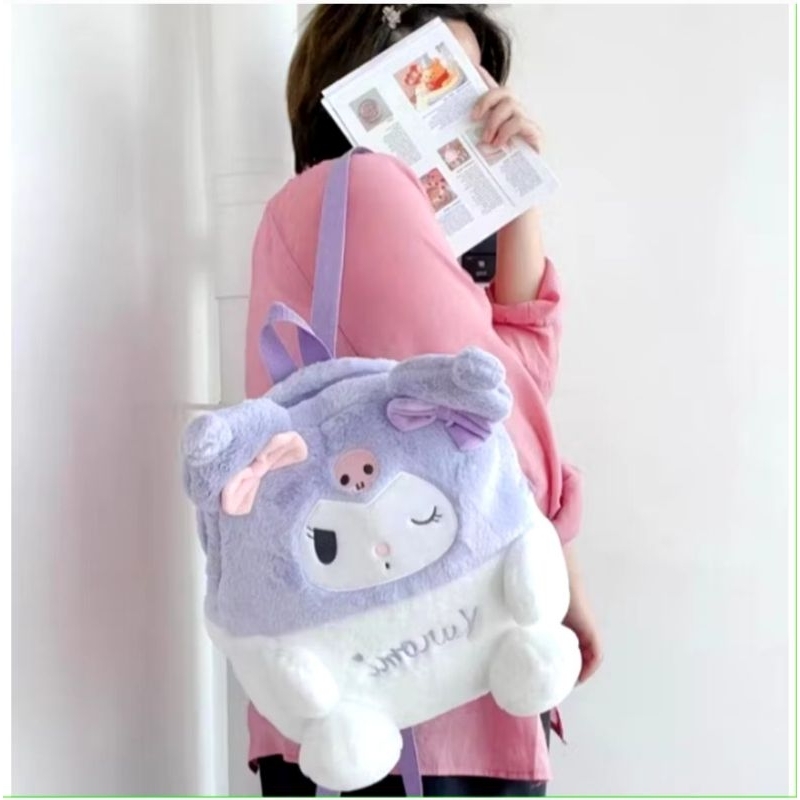 Tas Ransel Boneka Karakter KAPASITAS BESAR Kuromi Cinnamorol