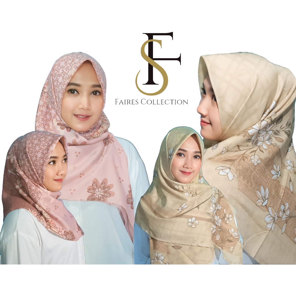 Paket 2 pcs Rabbani Hijab segi empat motif