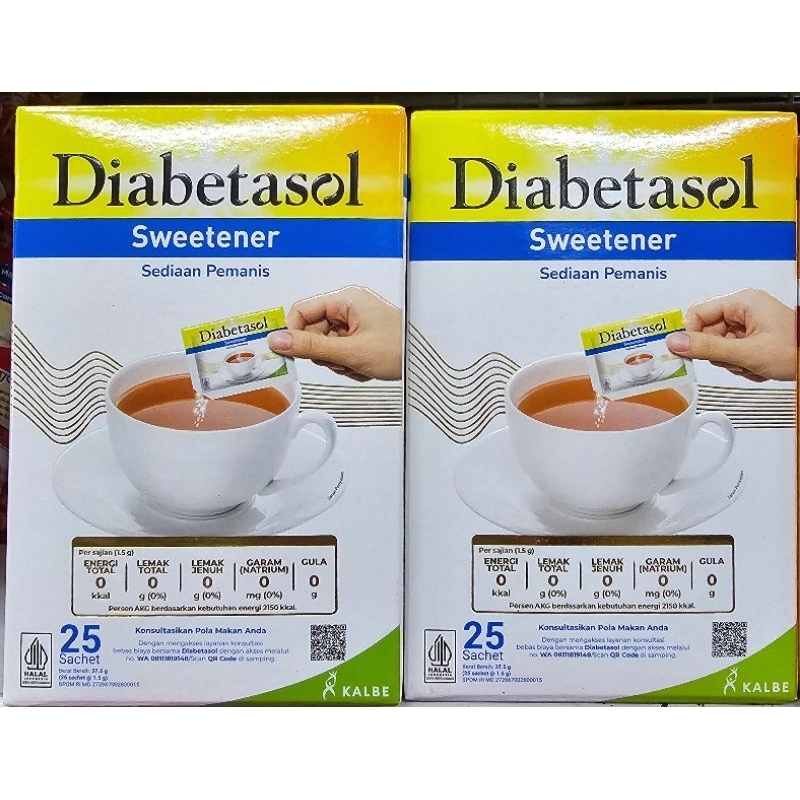 

Diabetasol No Calorie Sweetener 37,5g Box (isi 25 sachet)