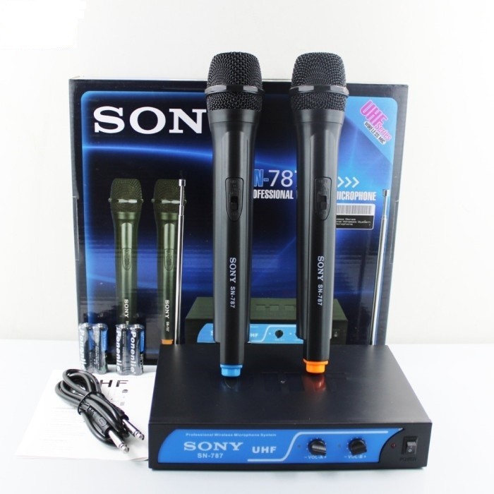 Mic Wireless Sony SN787 2 Mic / Mikrofon Wireless Sony SN 787 Double Mic Microphone Sony SN-787
