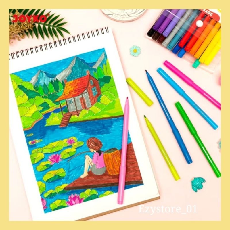 

COLOR COLOUR PEN JOYKO 12 WARNA CLP-60-12/Pulpen Bolpen 12 Warna Joyko CLP-60-12