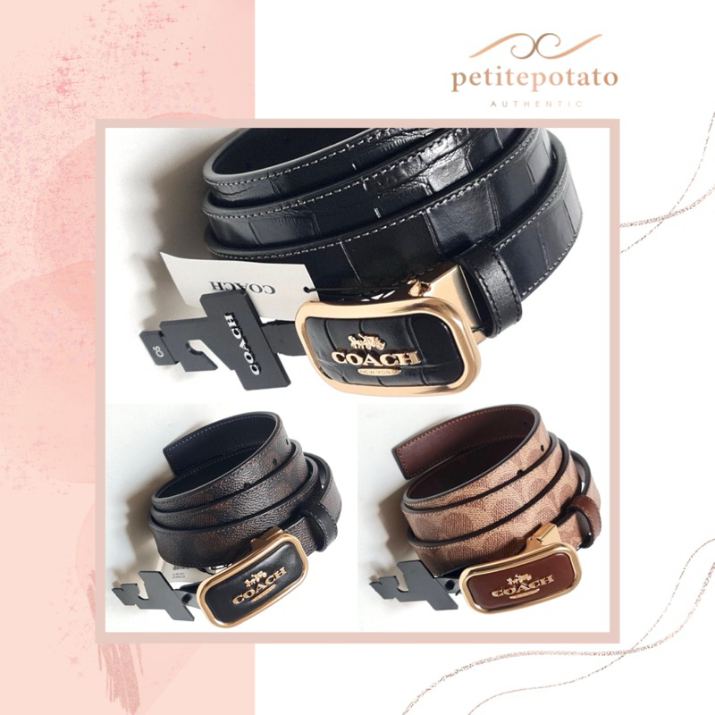 IKAT PINGGANG SABUK BRANDED WANITA COACH MORGAN CTS CUT TO SIZE REVERSIBLE BELT