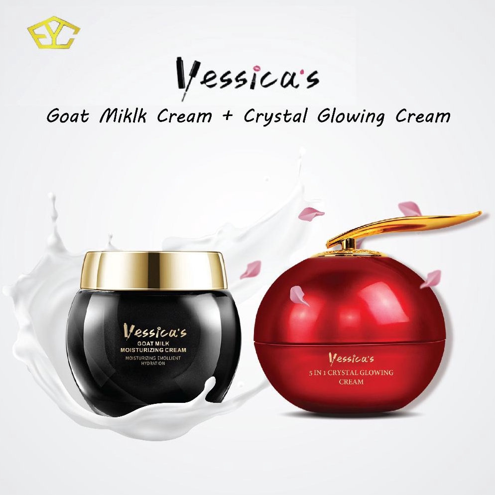 Dapatkan disini Yessicas Paket 2IN1 Crystal Glowing  Goat Milk Cream